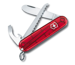 Нож My First Victorinox красный полупрозрачный, 84 мм,  9 функций,  0.2373.T