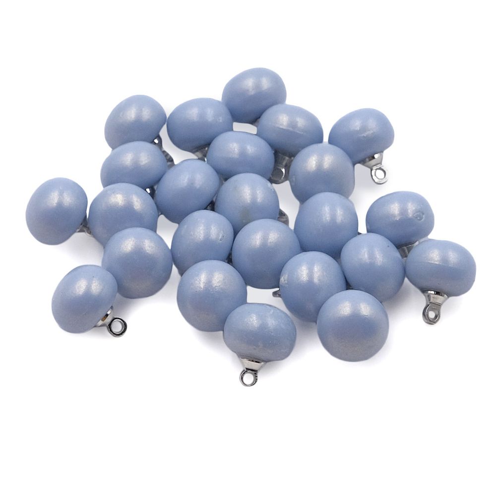Пуговицы на ножке 16L=10 мм, (Blue (синий)), 24 шт