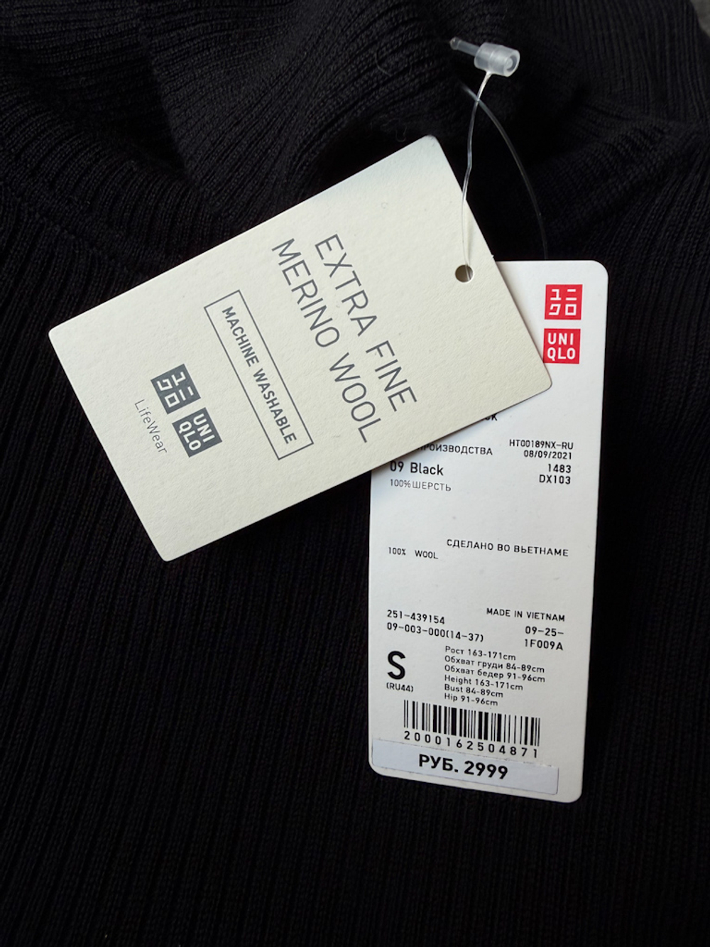 Новая шерстяная водолазка Uniqlo, S