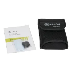 Лазерный дальномер ARKON AXIS 800 / Аркон АКСИС 800 - комплект поставки, инструкция, чехол, салфетка и ремешок