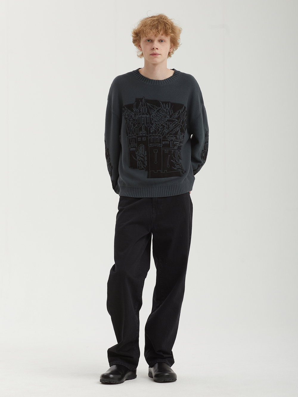 Мужской Свитер (Round-neck) Falling Castles