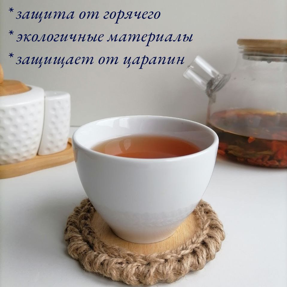 Подставка под горячее, кружку, стакан, чашку, для чайника, набор 4 штуки