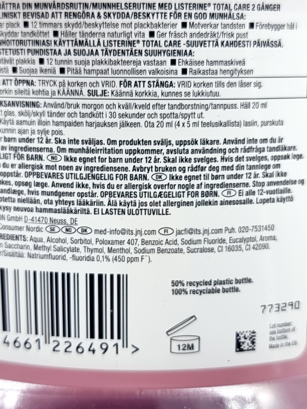 Ополаскиватель для полости рта LISTERINE Total Care 10 в 1 1000 мл