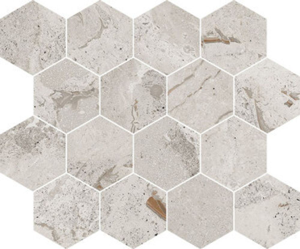Мозаика Karnis Mosaico Esagona Silver Levigato (97435)