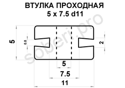 провод диаметр 5  мм кабельная втулка в корпус