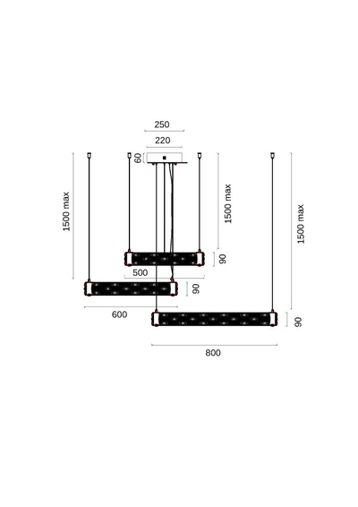 Люстра подвесная Festo Gold FL1051-30P, LED