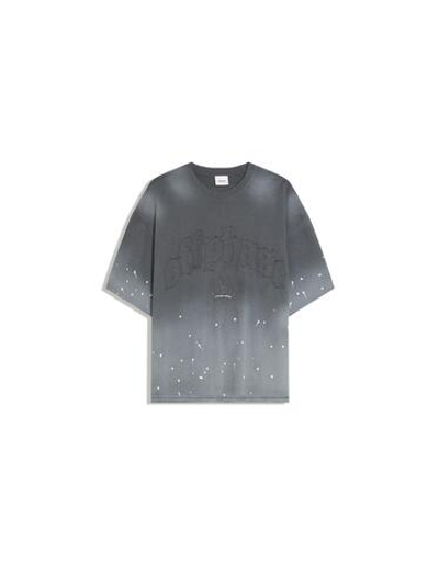 Мужская футболка boxy fit с коротким рукавом и эффектом стирки - BERSHKA