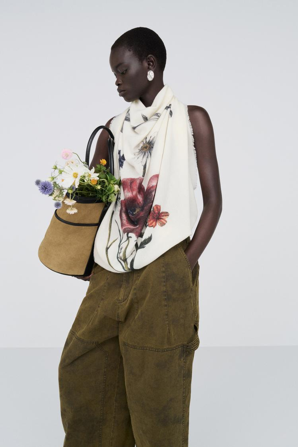 ZARA X BAISI GUADAGNINO ПЛАТОК С ПРИНТОМ, РАЗНОЦВЕТНЫЙ