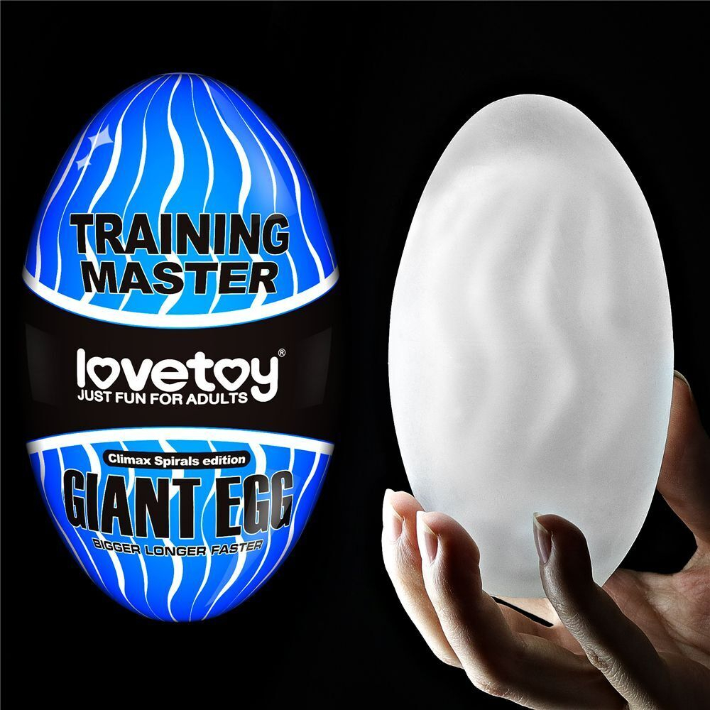 Мастурбатор-яйцо Giant Egg Climax Spirals Edition (Цвет: прозрачный)