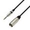 Adam Hall K3 BMV 0300 - кабель микрофонный XLR (M) - TRS 6.3 mm stereo, 0.31 мм2, 3 м, черный