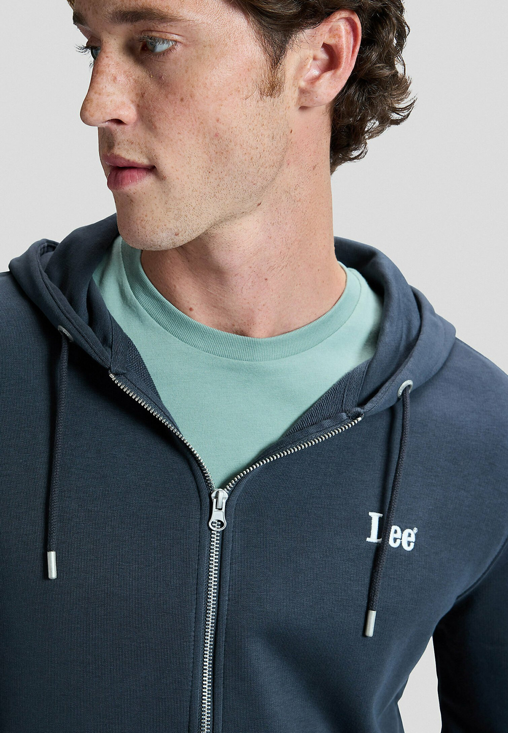 Толстовка мужская LEE ESS LEE FULL ZIP HOODIE