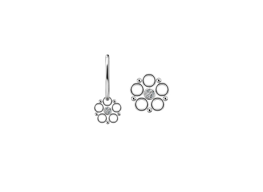 Подвеска для пирсинга с пятью точками и кристаллом Premium Zirconia