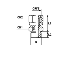 Штуцер FH D20 ORFS 1.3/16 - BSP 1.1/4 (обжатая гайка)