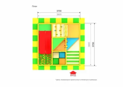 Детский игровой лабиринт «Леопольд» 13 м² (3,7*3,7*2.5м)