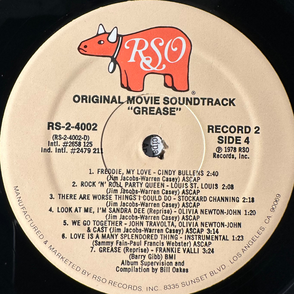 Саундтрек к фильму Бриолин 2LP (США 1978г.)
