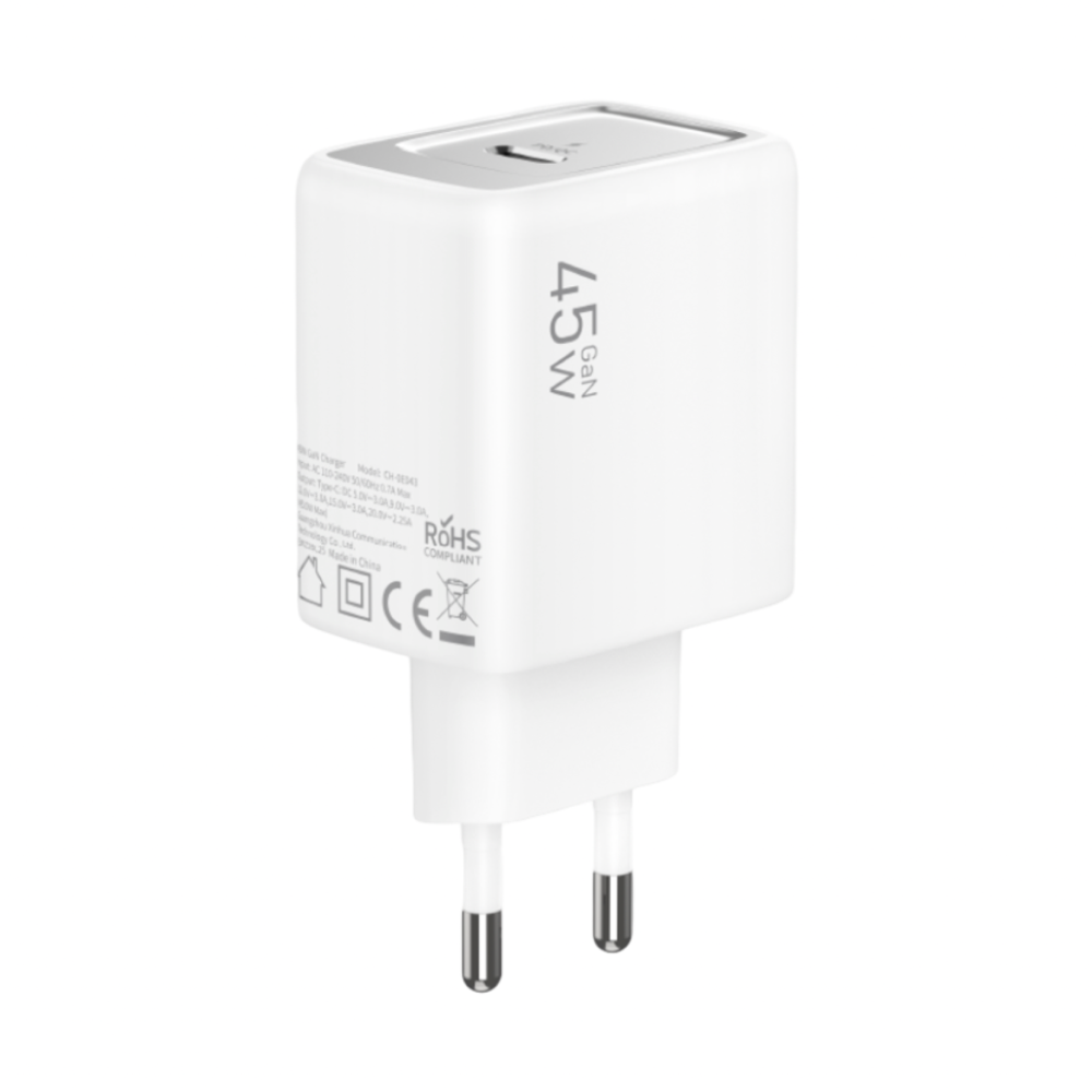 Сетевое зар. устр. Keephone Booster 1C Gan 45W белое