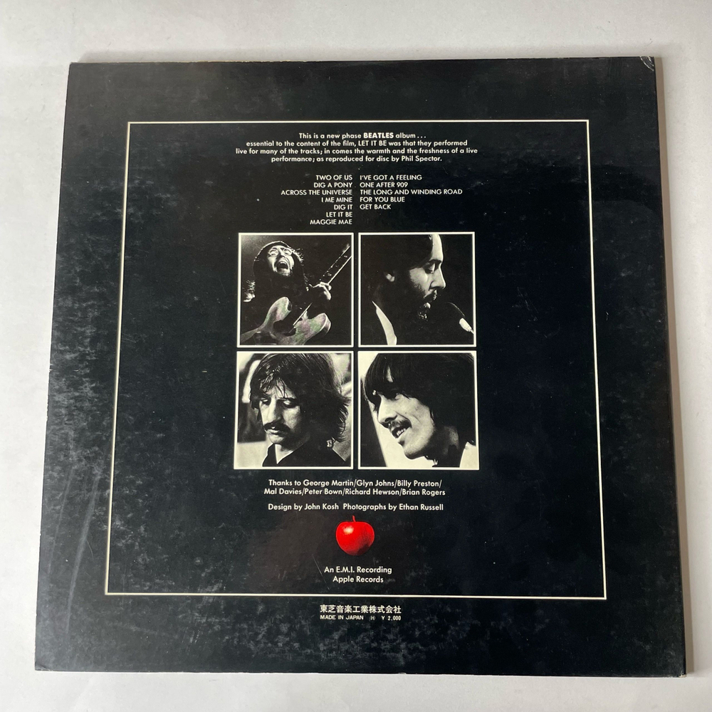 Винтажная виниловая пластинка LP The Beatles Let It Be (Япония 1971) (Без Оби)