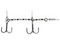 Остнаска стал. Lucky John STINGER POWER CHAIN 3,5+5,5cm, оснащ. тройниками №02/0+№1/0 1шт.