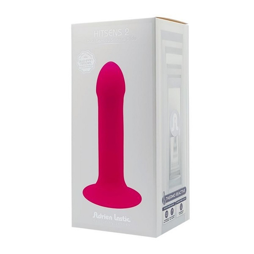 Ярко-розовый фаллоимитатор двойной плотности 16,7см Adrien Lastic Hitsens 2