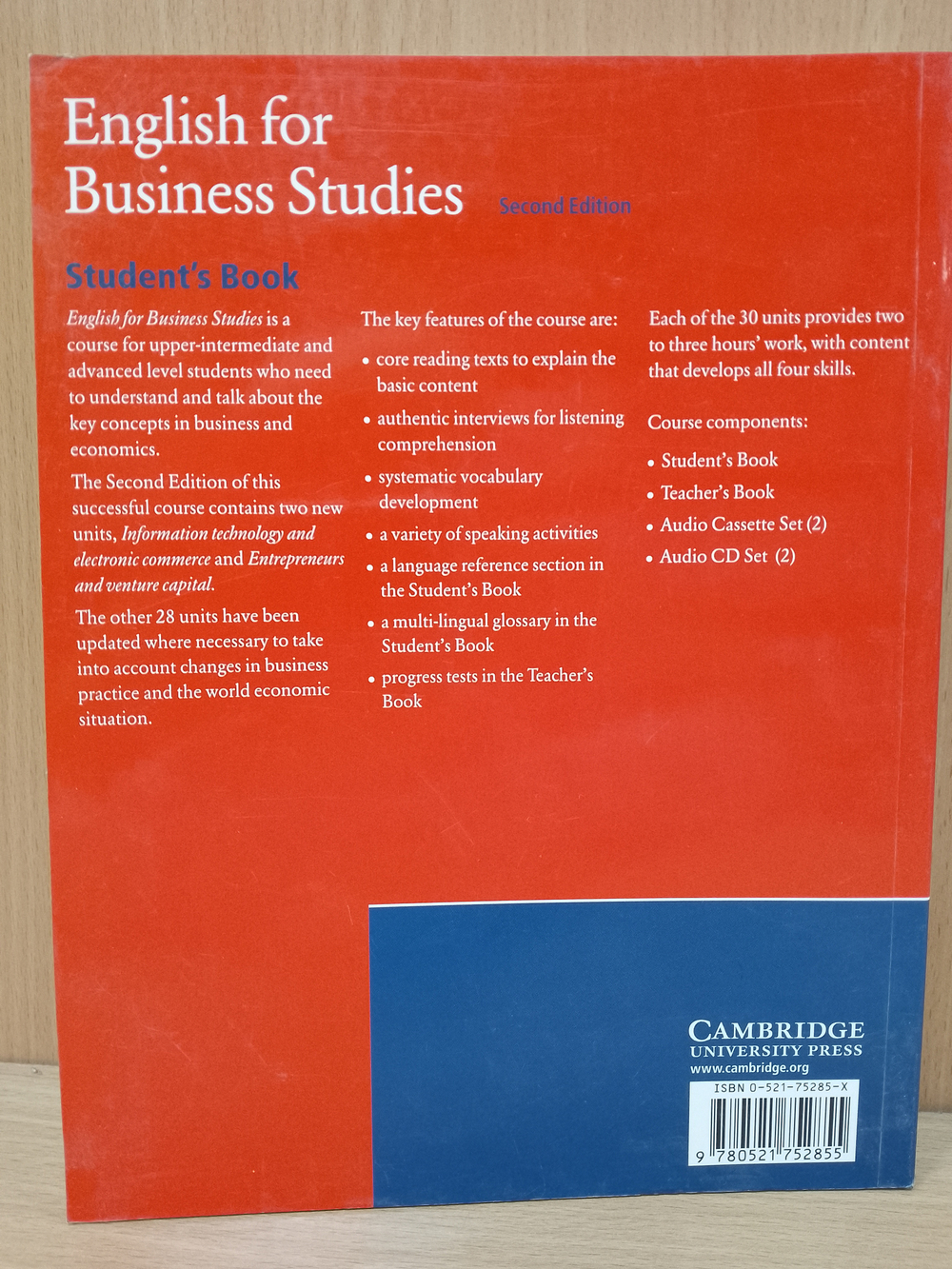 English for Business Studies Second edition Student`s Book. A Course for Business Studies and Economics Students