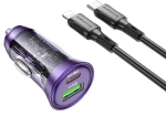 Автомобильное зарядное устройство на Lighting Borofone BZ26A (purple)