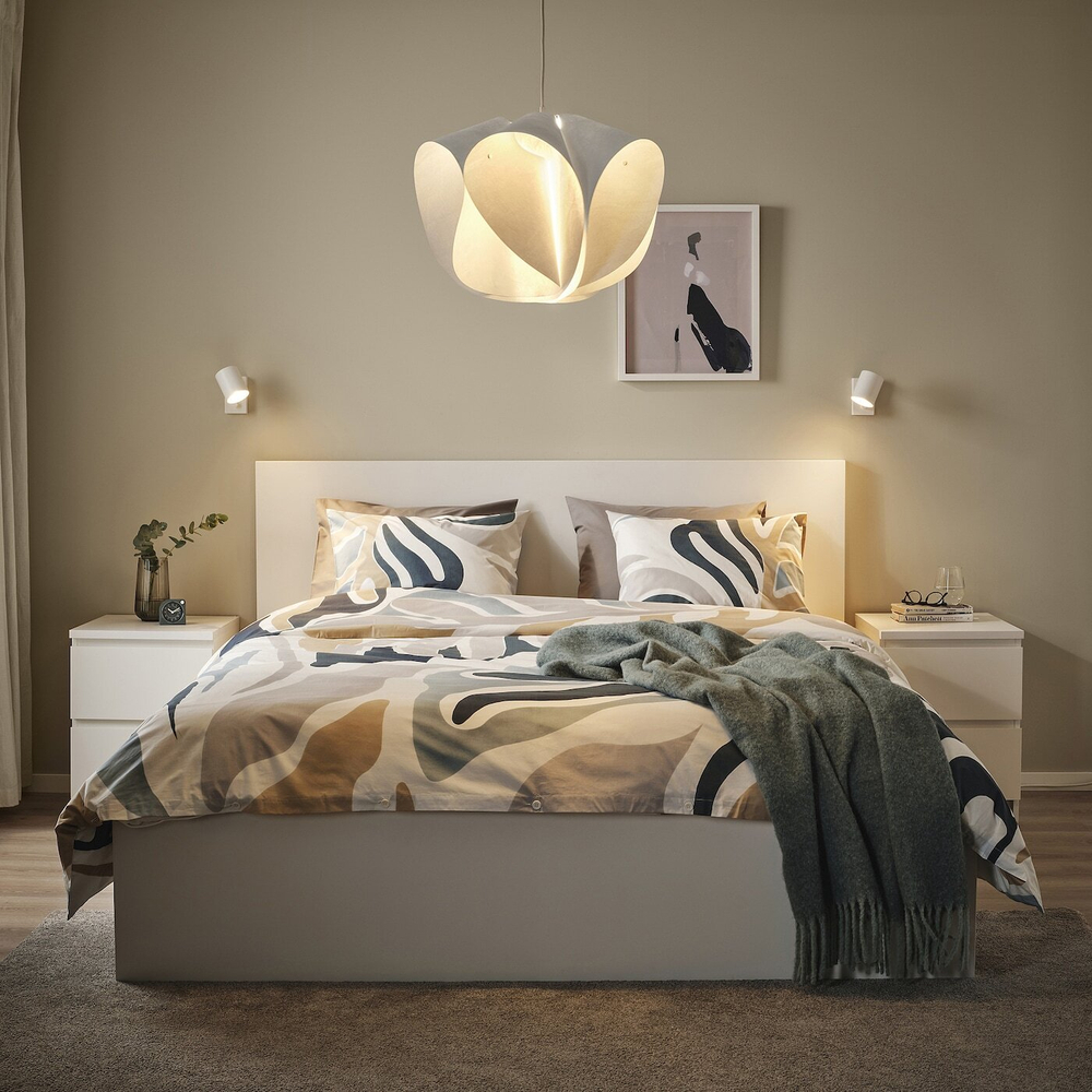 IKEA BÄCKNATE  (ИКЕА БÄСКНАТЕ)  -  Абажур для подвесного светильника, белый, 50 см