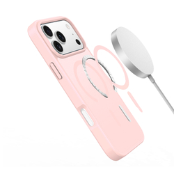 Матовый чехол светло-розового цвета с MagSafe для iPhone 17 Pro Max и 18 Pro Max, серия Yind Series (Open Ring Version) от Dux Ducis