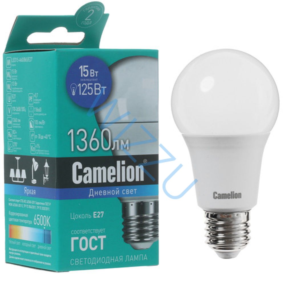 Camelion лампа светодиодная LED20-A60/865/E27