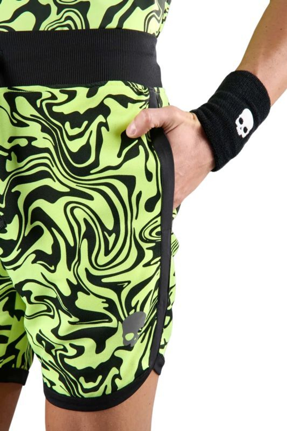 Мужские теннисные шорты Hydrogen Chrome Tech Shorts - fluo yellow