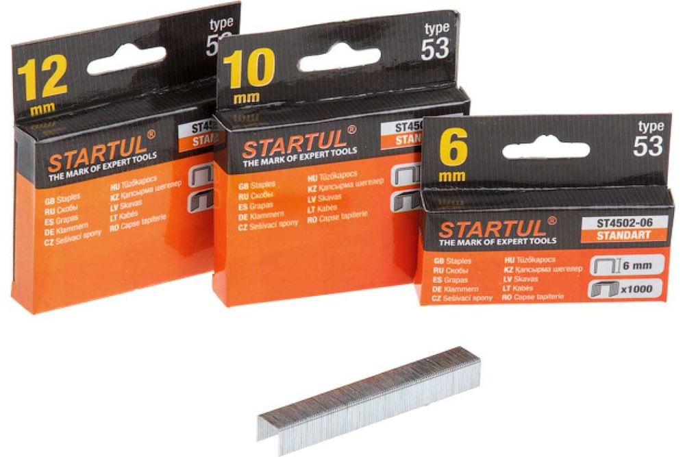 Скобы STARTUL Standart 10 мм, тип 53, 1000 штук ST4502-10