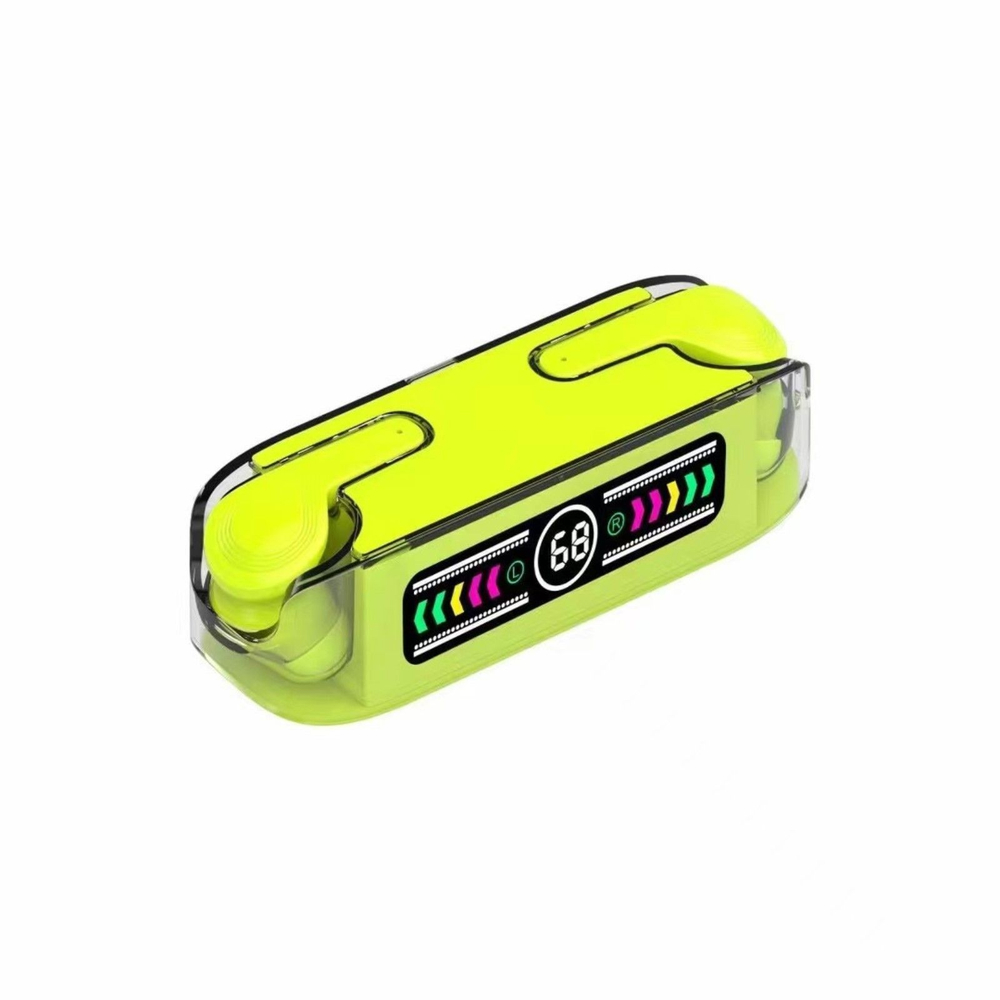 Наушники беспроводные KM12, Bluetooth 5.0, складные, сенсорное управление, зеленые
