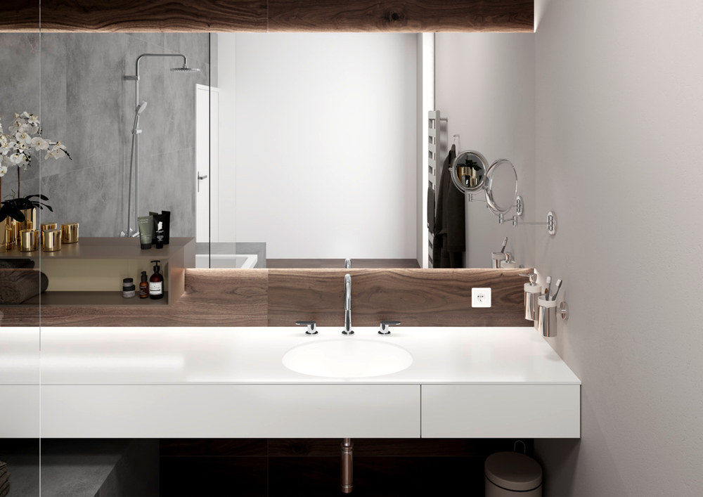 Смеситель для раковины Hansgrohe Vernis Blend на 3 отверстия, со сливным 71553000