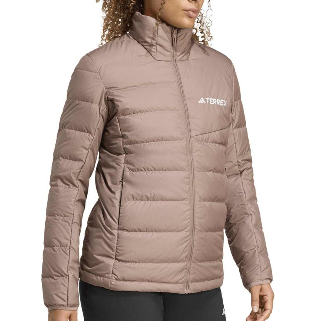 Женская теннисная куртка Adidas Terrex Multi Light Down Climawarm - trace brown