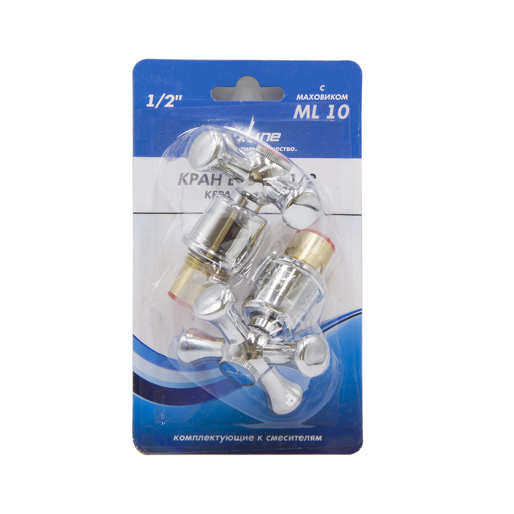 Кран-букса 1/2 кер 8*24 с маховиком КРЕСТ МЛ10 (ML10)  (блистер) MIXLINE пара