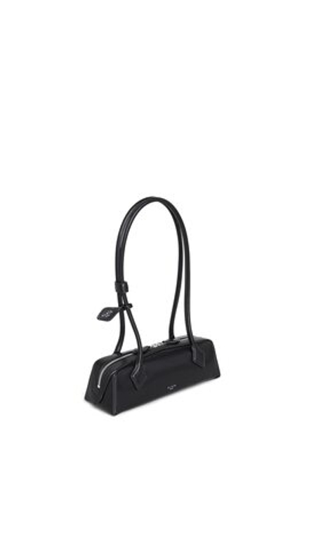 ALAÏA МАЛЕНЬКАЯ КОЖАНАЯ СУМКА LE TECKEL, ЧЕРНЫЙ