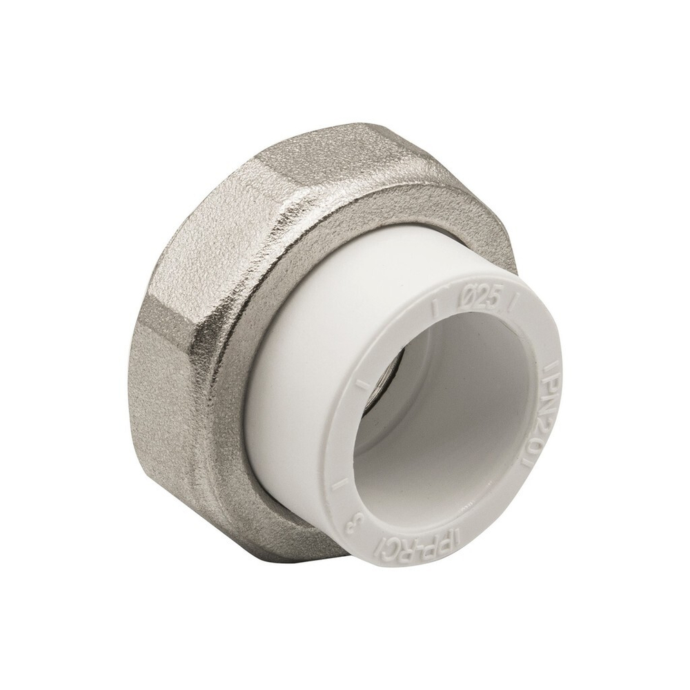 Муфта комб. разъемная, вн 25х1/2" EVER® БЕЛЫЙ (Россия)