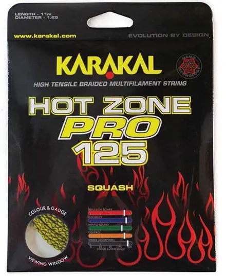 Струны для сквоша Karakal Hot Zone Pro 125 (11 m) - yellow/black