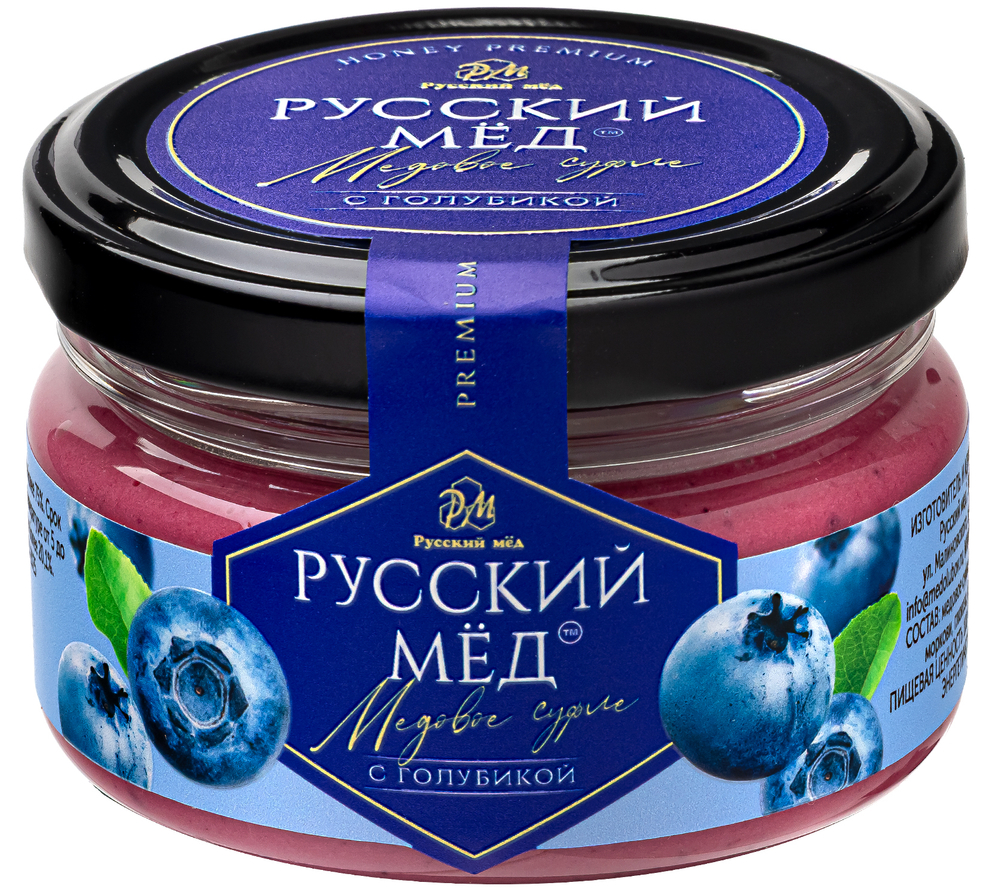 Медовое суфле с голубикой Русский мёд 100 мл