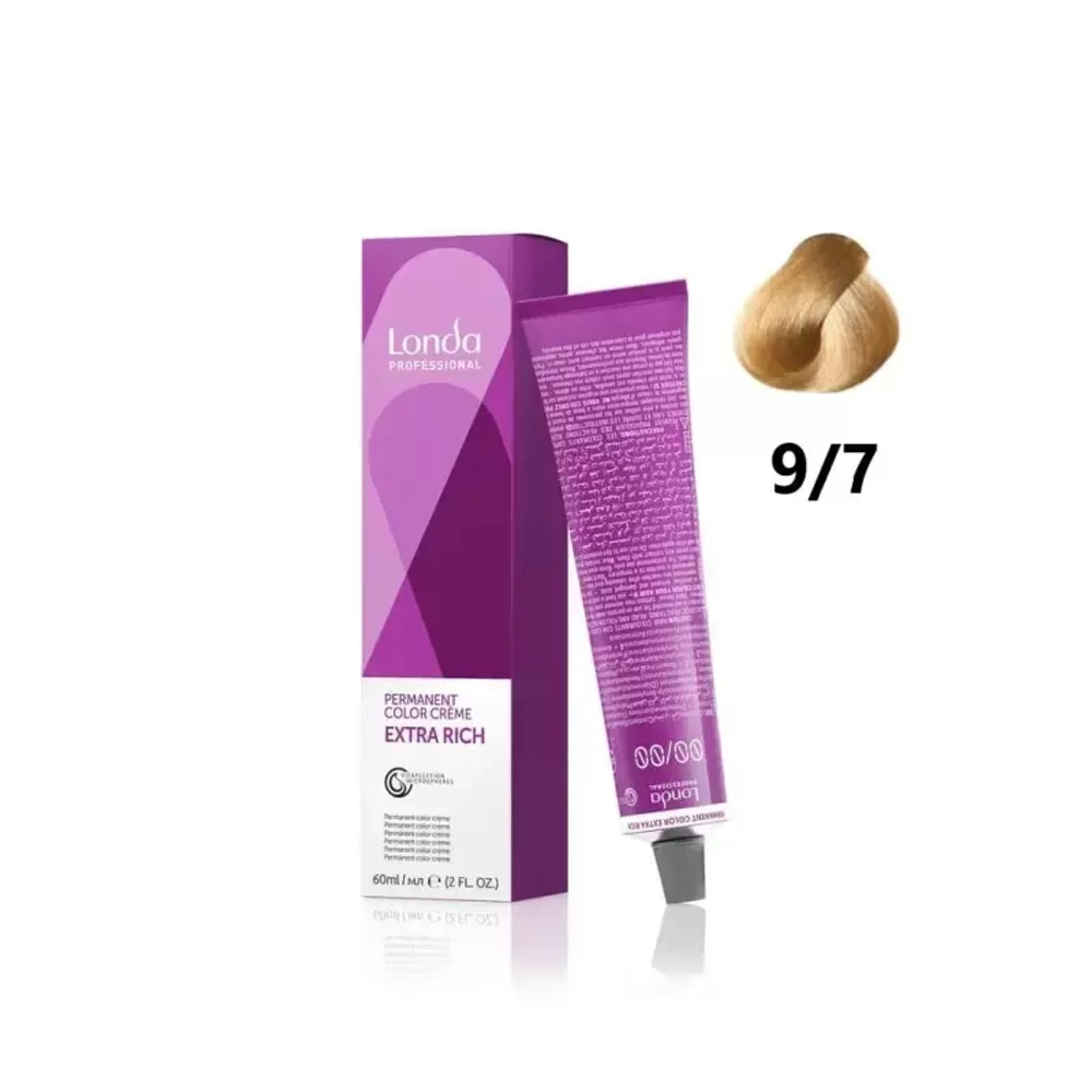 Londa Color стойкая крем-краска, 9/7 очень светлый блонд коричневый, 60мл