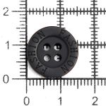 Пуговицы 4 прокола 24L=15 мм, (Black (черный)), 36 шт, 615029-1