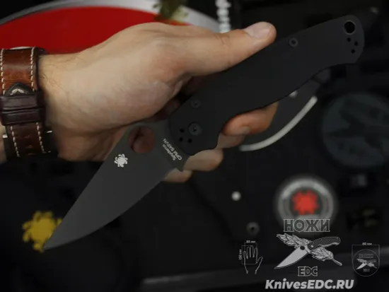 Нож складной Spyderco Para 3 223GPBK c клинком сатин CPM-S45VN, рукоять черная G10