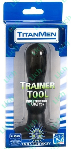 Черная анальная пробка TITANMEN TRAINING TOOL #2