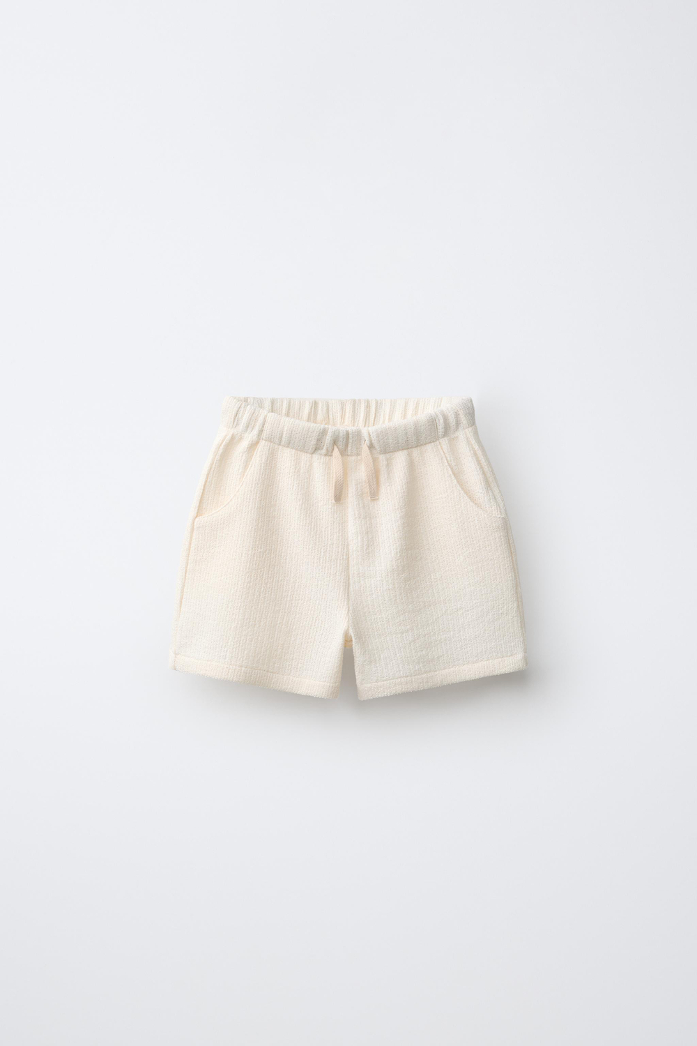 ZARA КОМФОРТНЫЕ ШОРТЫ, ЭКРЮ