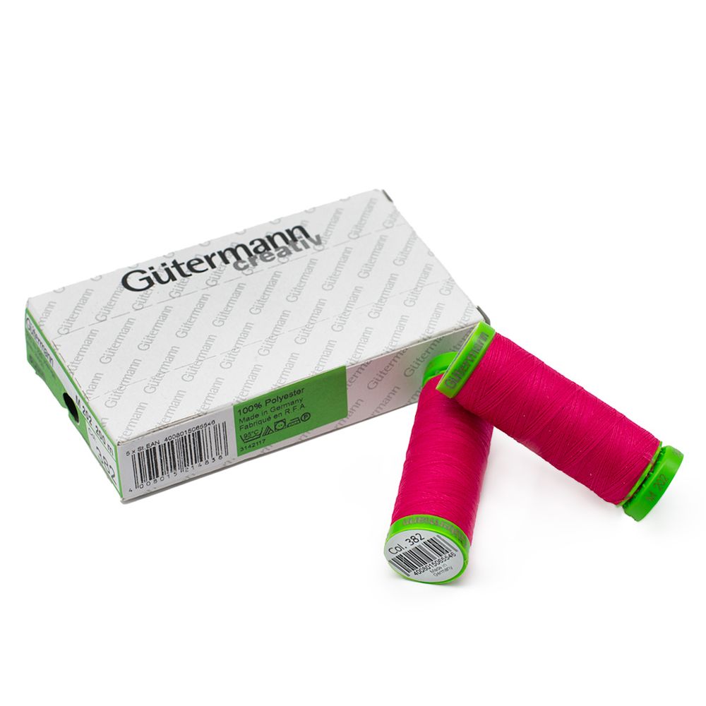 Нитки для тонких тканей Gutermann Extra Fine 150 (200 метров), 5 кат. | 382 мальва