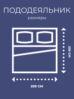 Пододеяльник 200х220 Евро Перкаль Хлопок Созвездия на темно-синем