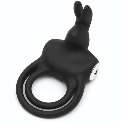 Черное эрекционное виброкольцо Happy Rabbit Cock Ring (Цвет: черный)