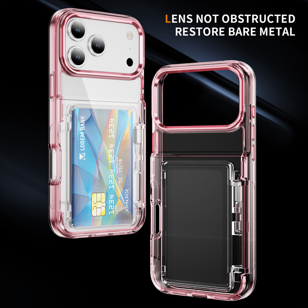 Прозрачный чехол Lumen Case с подставкой 2‑в‑1 и отделением для карт: iPhone 17 Pro