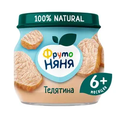 Пюре ФрутоНяня Телятина с 6 мес 80 г