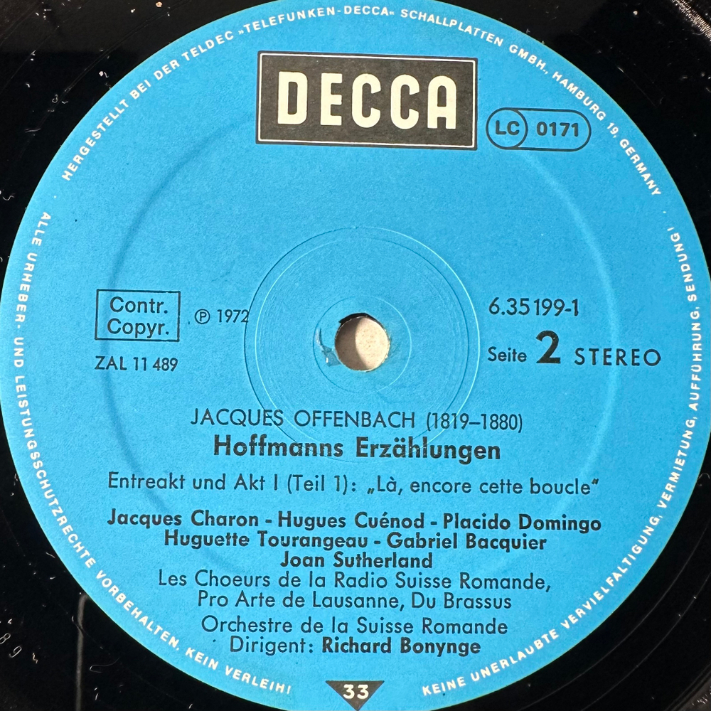 Оффенбах - Сказки Гофмана 3LP (Германия 1976г.)