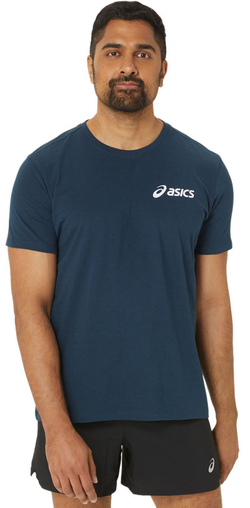 Мужская теннисная футболка Asics Chest Logo Short Sleeve T-Shirt - небесный